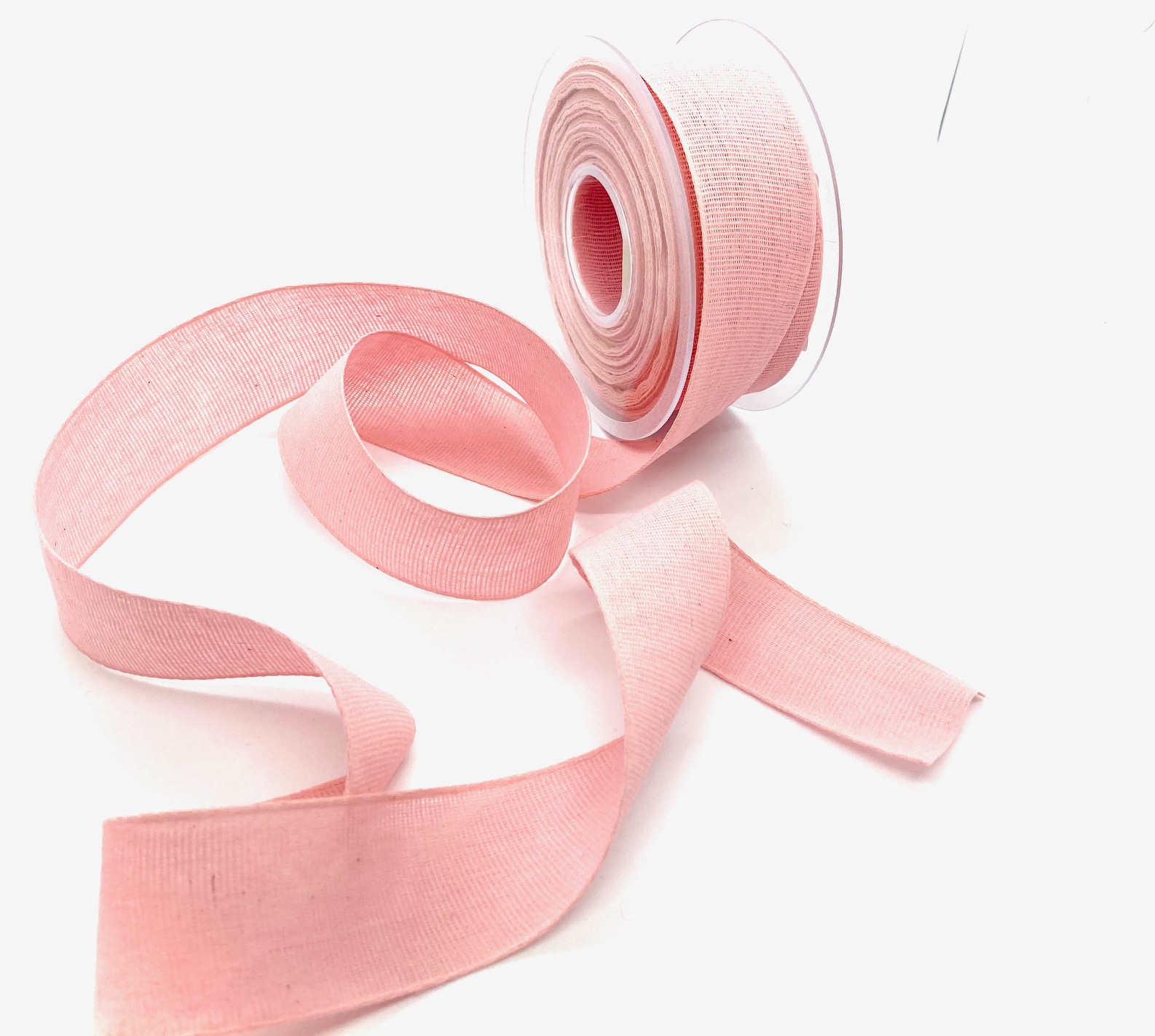 100% Baumwollband Rosa, 25 mm breit, 20 Meter