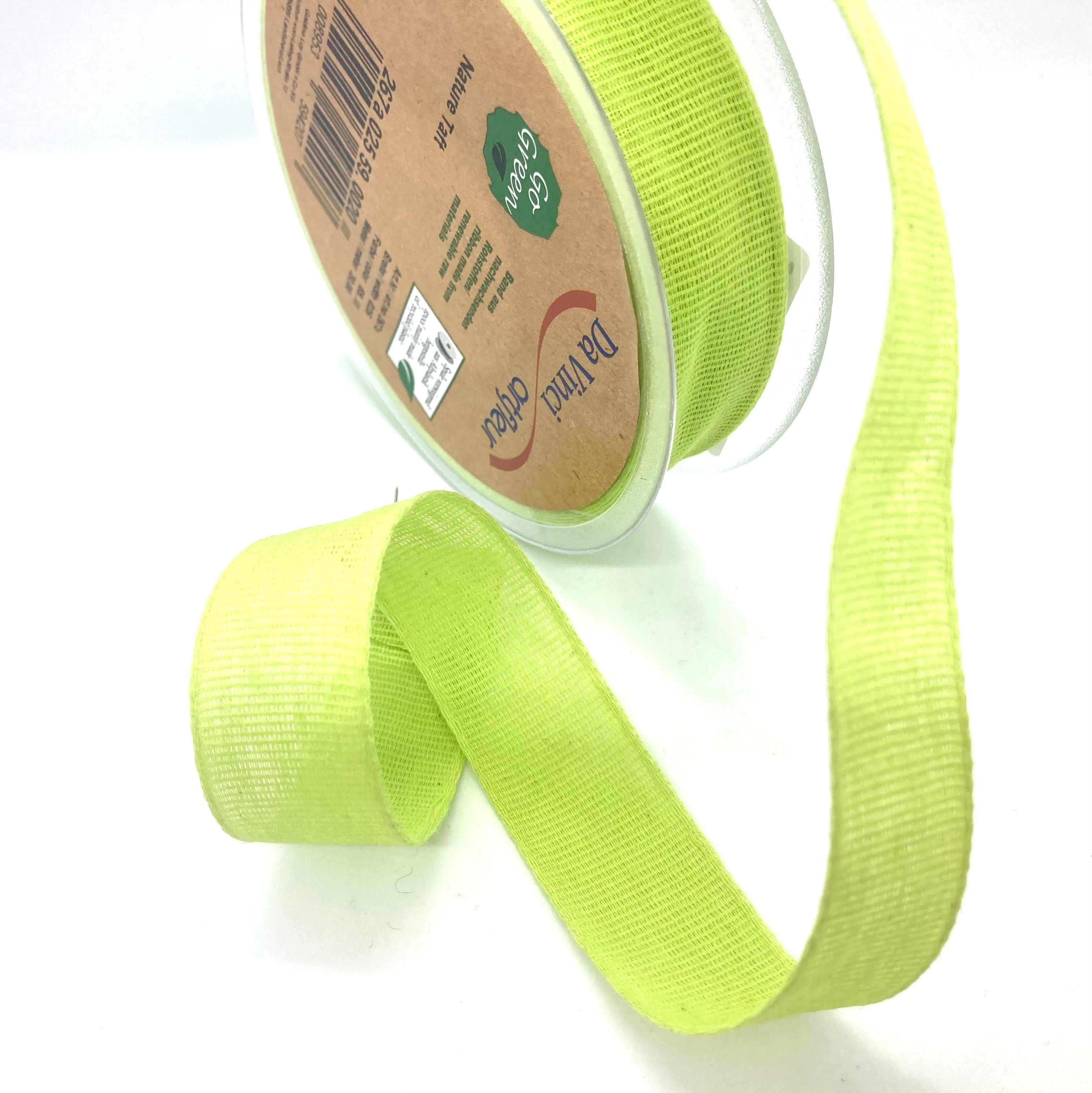100% Baumwollband Frischgrün, 20 Meter